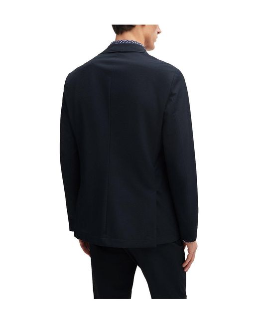 Boss Blue Single-Breasted Blazer for men
