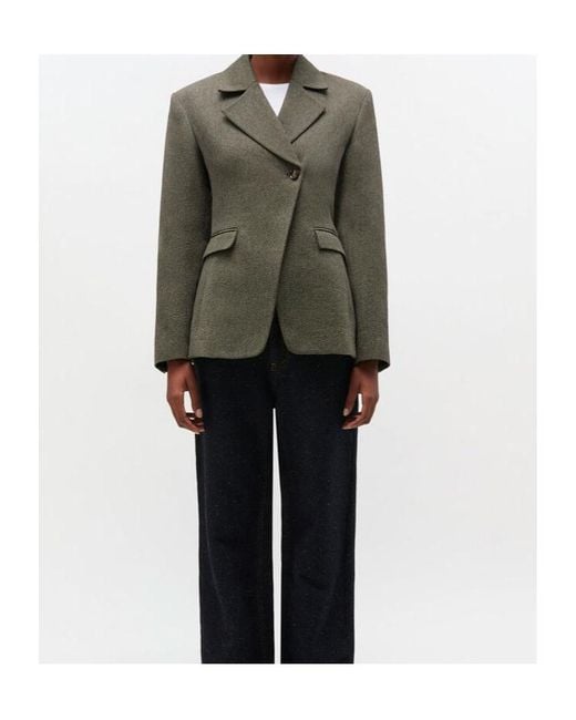Ganni Green Mouline Blazer
