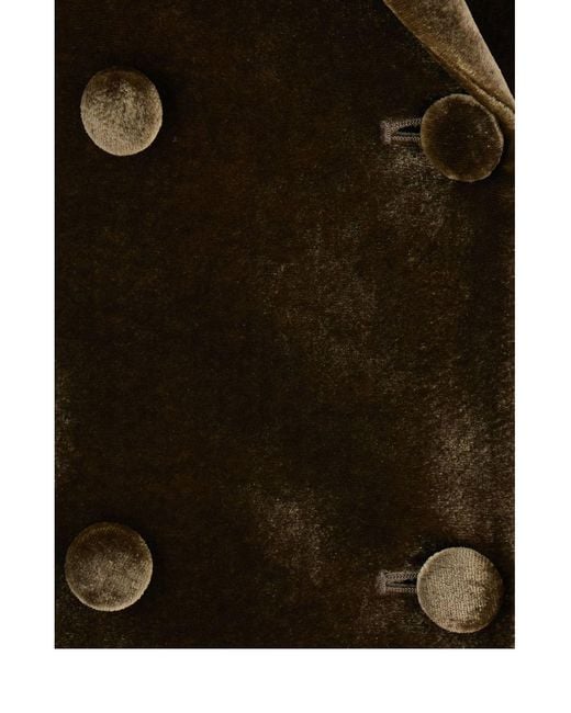 P.A.R.O.S.H. Black P.A.R.O..H. Double-Breasted Velvet Blazer