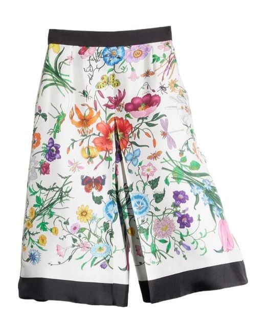 Gucci Red Printed Silk Pants