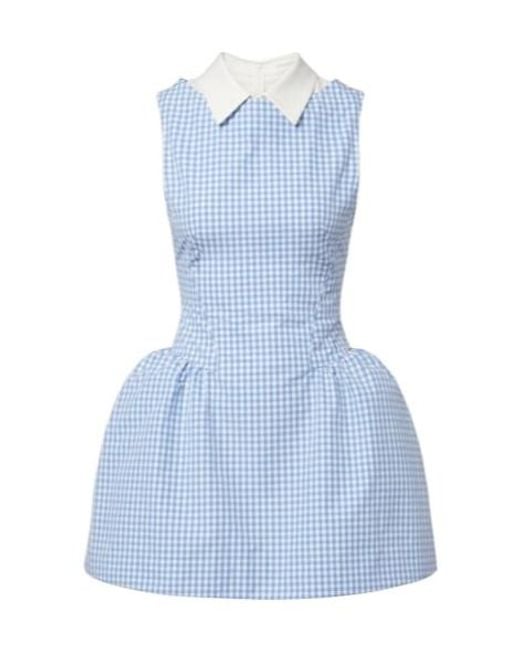 ShuShu/Tong Blue Gingham Cotton Minidress