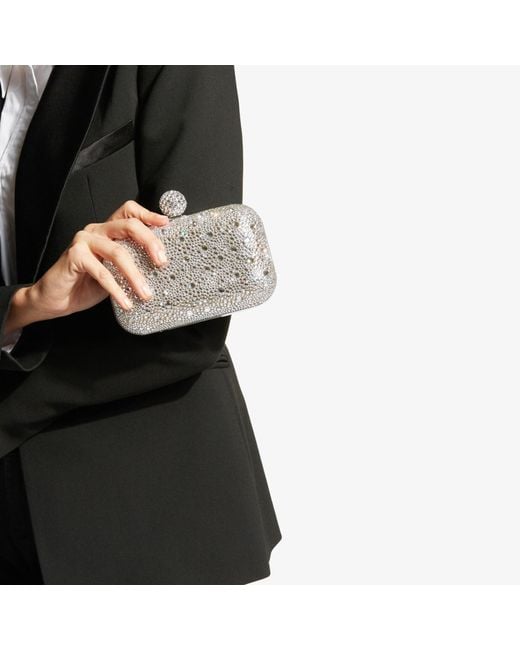 Jimmy Choo Metallic Cloud Crystal-Embellished Clutch
