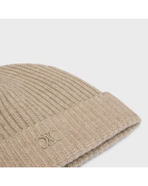 Céline Natural Triomphe Beanie for men