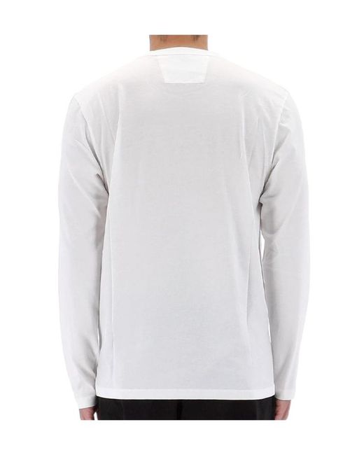 C P Company White Long-Sleeved T-Shirt for men