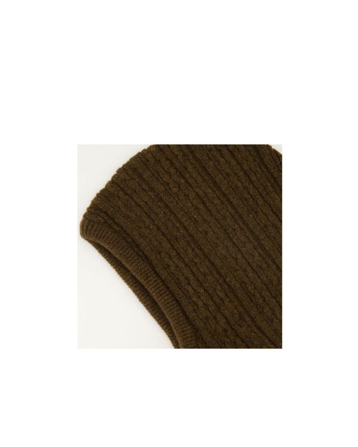 MM6 by Maison Margiela Green Numeric Patch Cable Knitted Hat for men