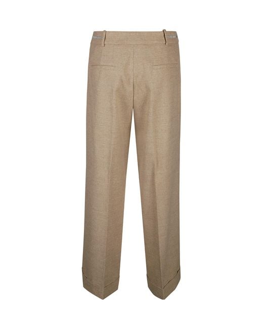 Peserico Natural Trousers With Pleats