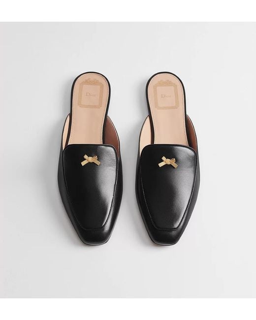 Dior Black Baby Bow Mules
