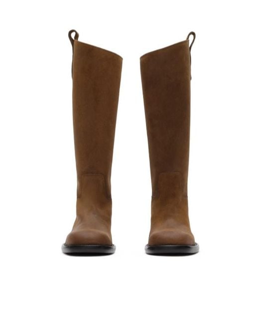 Burberry Brown Cavalier Buckled Knee-High Boots