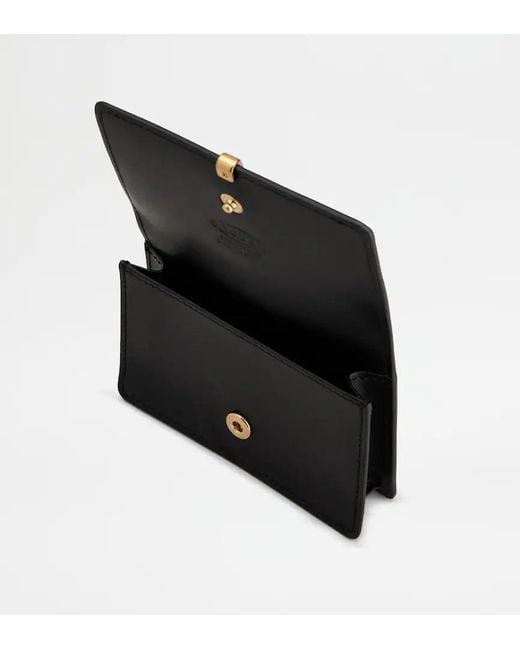 Tod's Black Bar Snap Buttoned Wallet