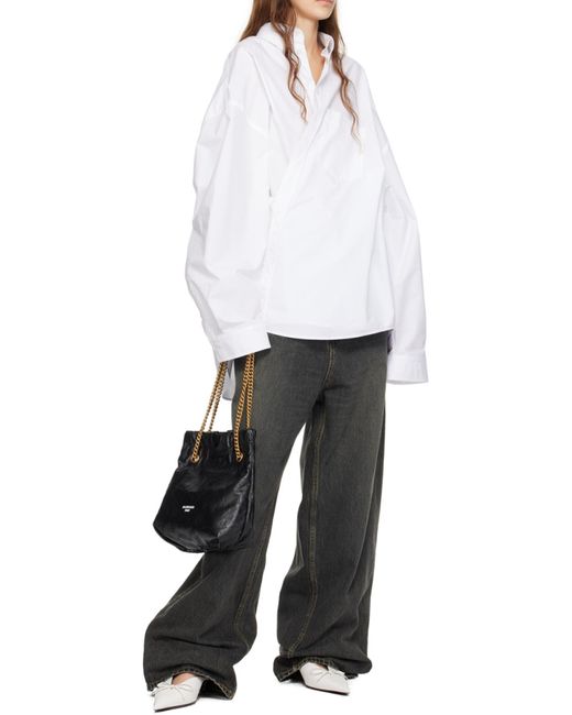 Balenciaga White Knife Bow Detailed Mules