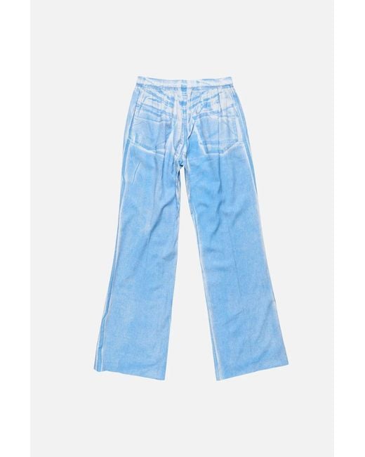 Acne Blue Wide-Leg Trousers