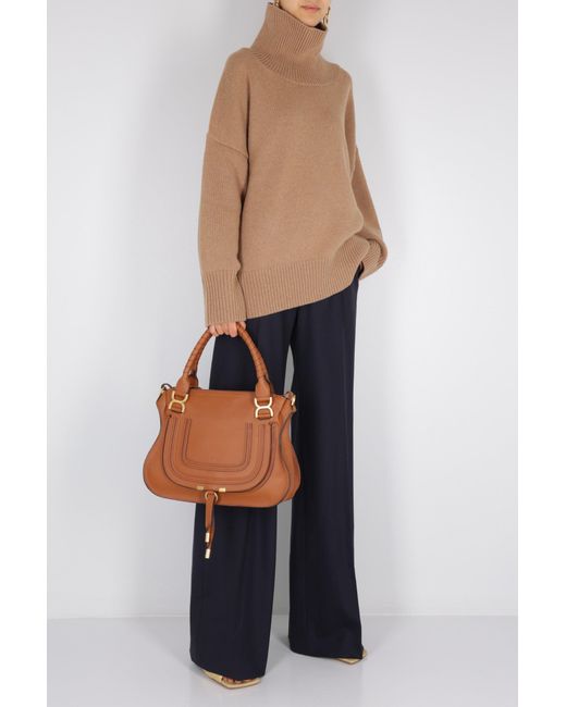 Chloé Brown Chloé High-Neck Loose-Fit Sweater