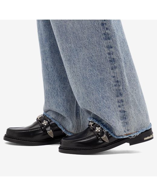 Toga Black Low-Heel Loafers