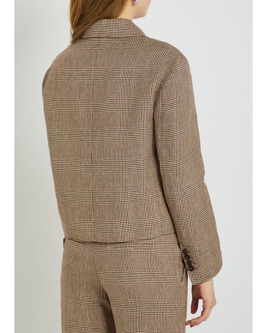 Brunello Cucinelli Brown Houndstooth Jacket
