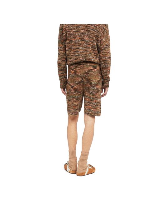 Alanui Brown Grunge Beat Shorts for men