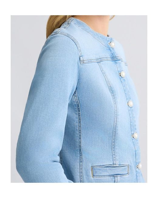 Liu Jo Blue Button-Up Denim Jacket