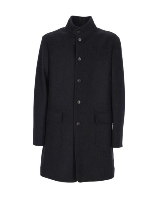 Loro Piana Blue Single Breasted Coat for men