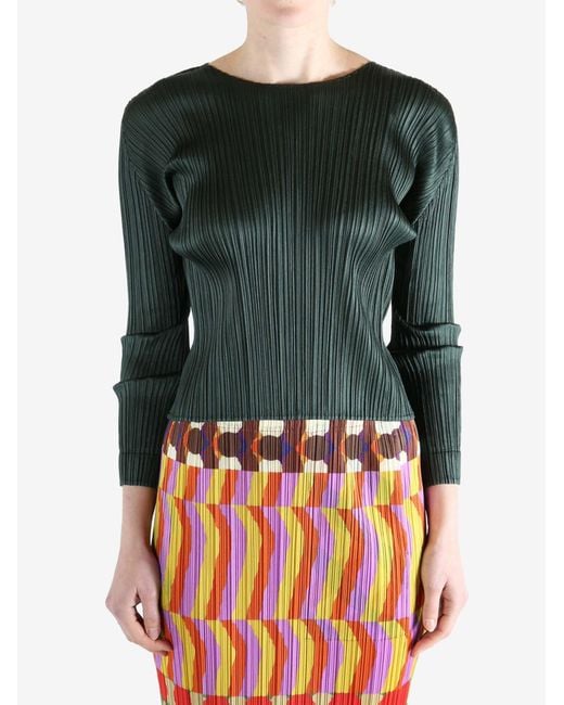 Pleats Please Issey Miyake Green Pleats Please Issey Miyake Monthly Colors: December Cardigan