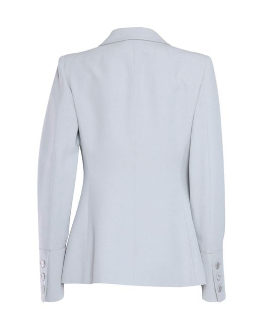 Alberta Ferretti Blue Button Suit Coat