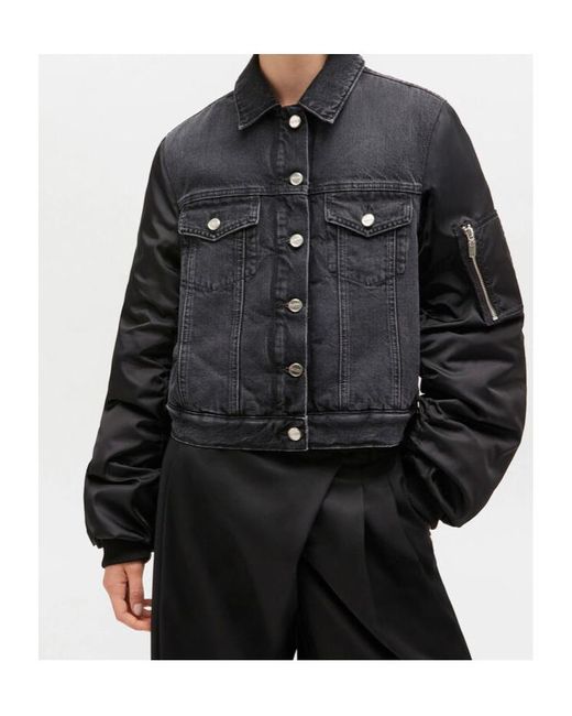 Ganni Black Rigid Denim Jacket