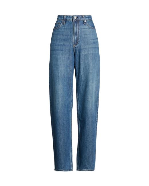 Rag & Bone Blue Plain Colour Wide-Leg Jeans