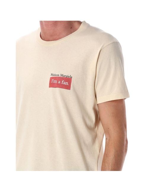 Maison Margiela White Logo Patch Crewneck T-Shirt for men