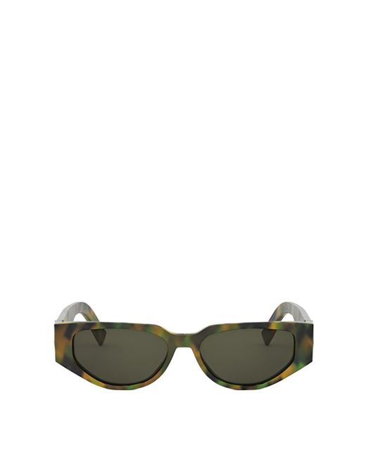 Dior Green Eyewear Irregular Frame Sunglasses