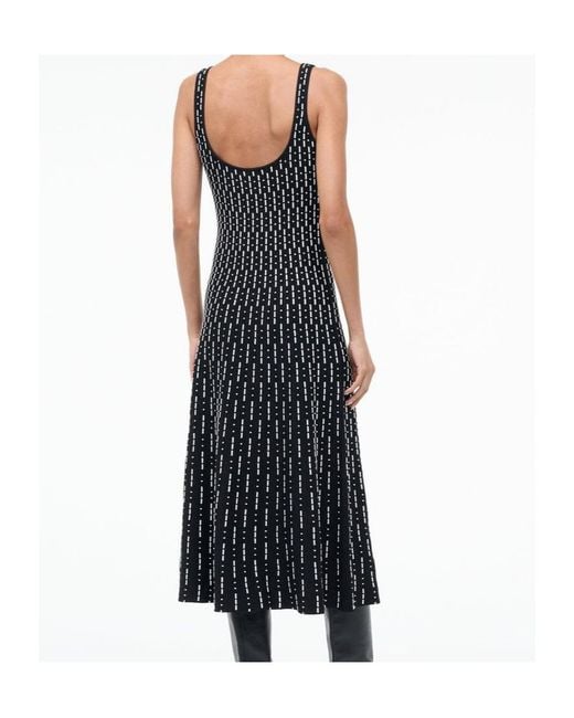 Staud Black Ellison Square Neck Dress