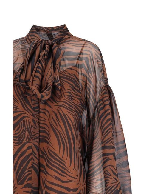 Max Mara Brown Long-Sleeved Shirt