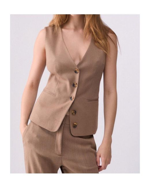 Liu Jo Brown Gilet With Toggles