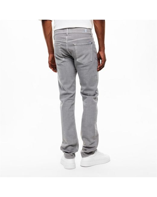 7 For All Mankind Gray 7Fam The Straight Sn62 for men