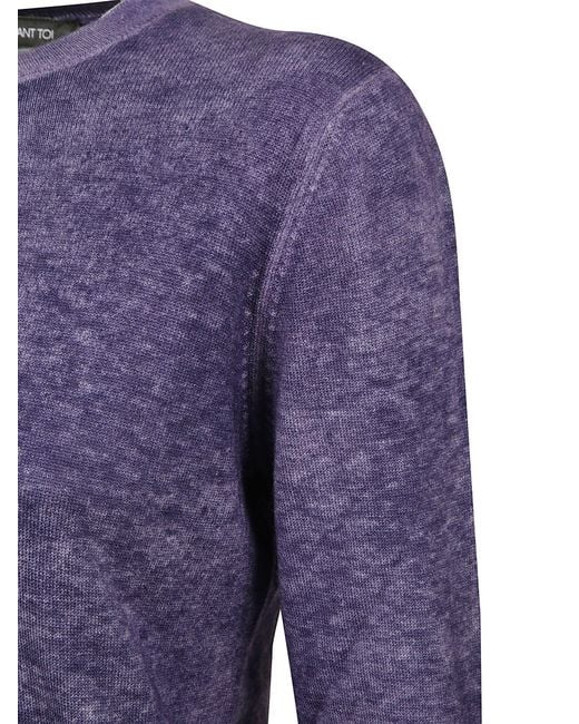 Avant Toi Blue Crew Neck Sweater