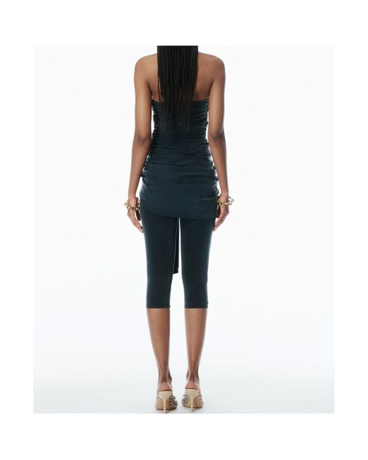 Alexander Wang Blue Off-Shoulder Layered Playsuit