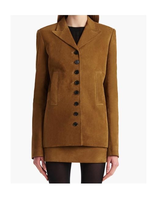 Khaite Brown Suede Jacket