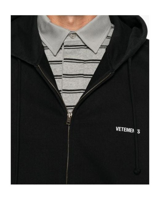 Vetements Black Long-Sleeved Sweatshirt for men