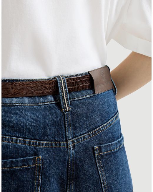 Brunello Cucinelli Blue Mid-Waisted Wide-Leg Jeans