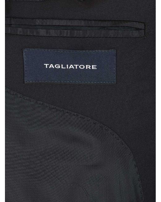 Tagliatore Black Single Breasted Two-Piece Suit for men