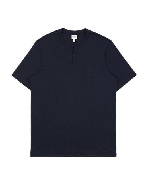 Armani Collezioni Blue Round-Necked T-Shirt for men