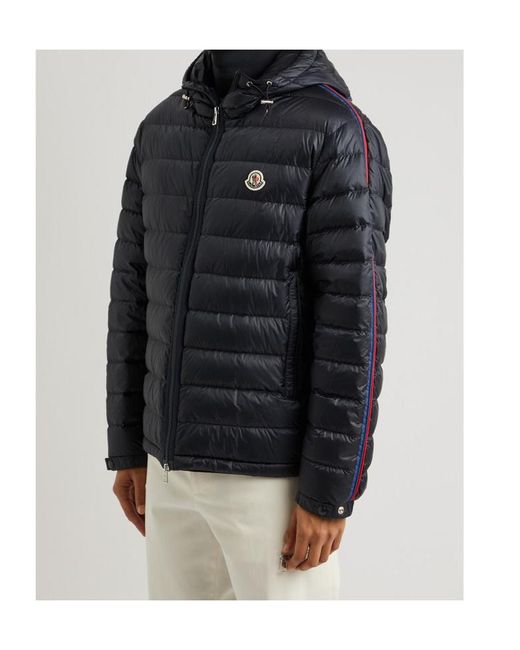 Moncler Black Agout Quilted Shell Jacket for men