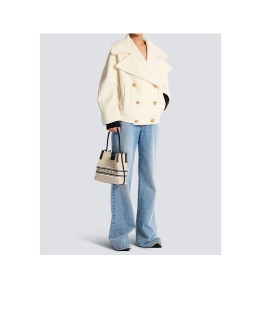 Balmain Natural Release Bucket Bag