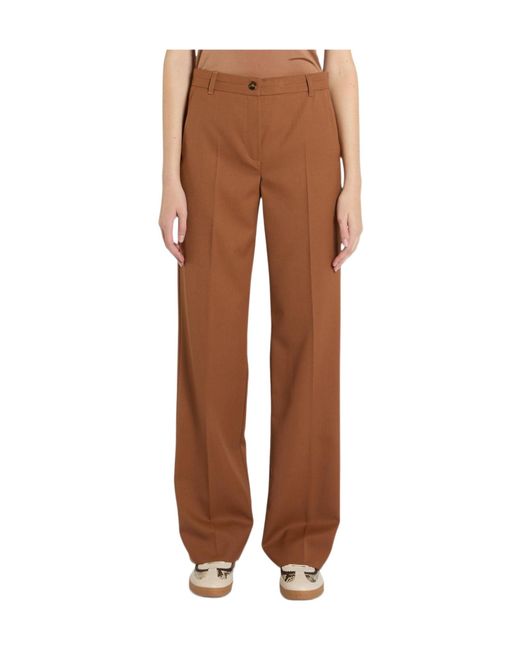 Marella Brown Casual Trousers With Belt Loops