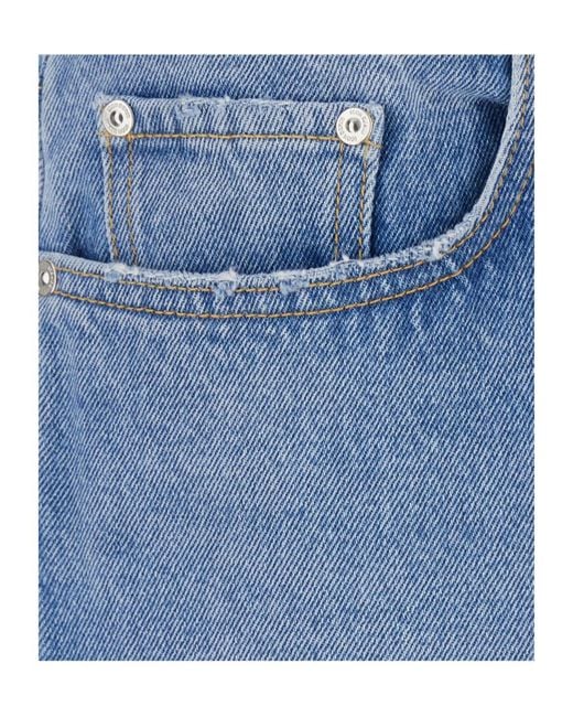 ICON DENIM Blue Straight Jeans for men