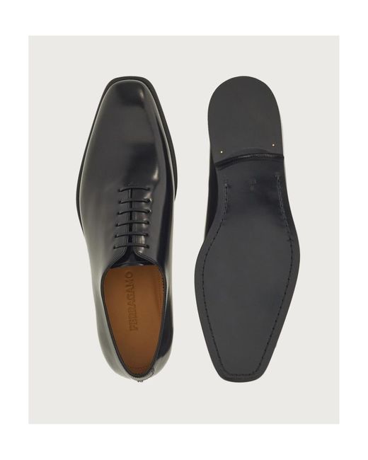 Ferragamo Black Square Head Niujin Shoes for men