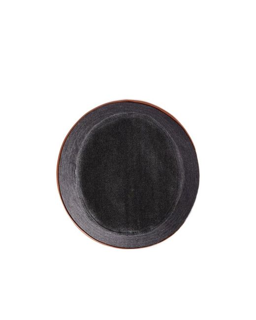 Loro Piana Black Cashmere Denim Fisherman Hat