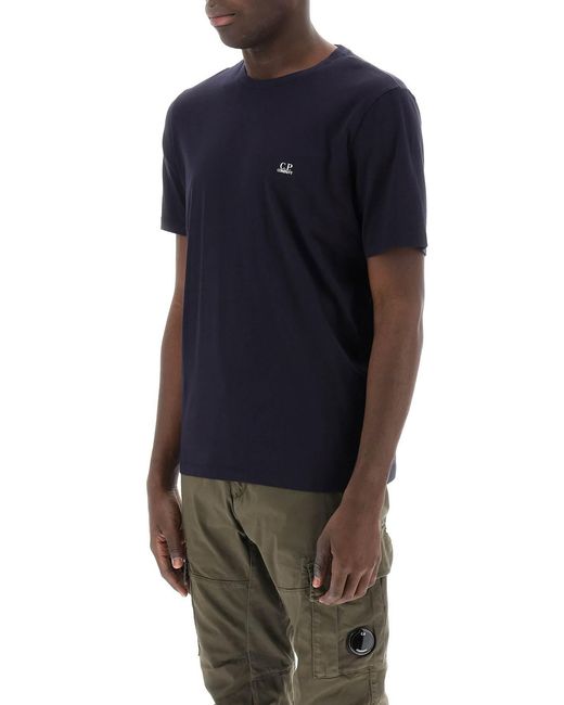 C P Company Black Short-Sleeved Round Neck T-Shirt for men