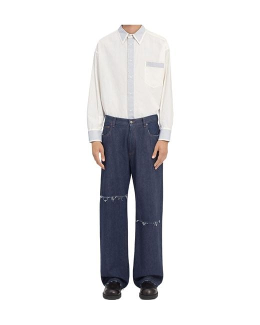 MM6 by Maison Margiela Blue Wide-Leg Jeans for men