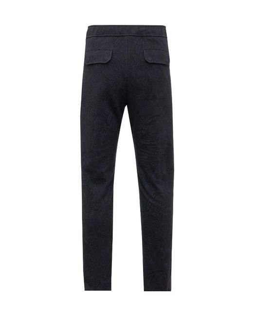 Etro Blue Cotton Trousers for men