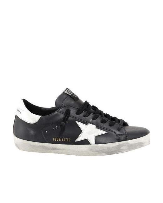 Golden Goose Deluxe Brand Black Superstar Lace-Up Trainers for men