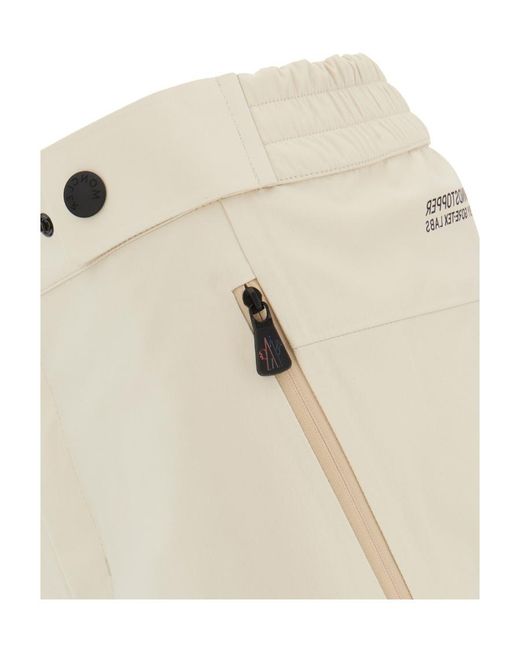 Moncler Natural Belt-Loop Casual Pants