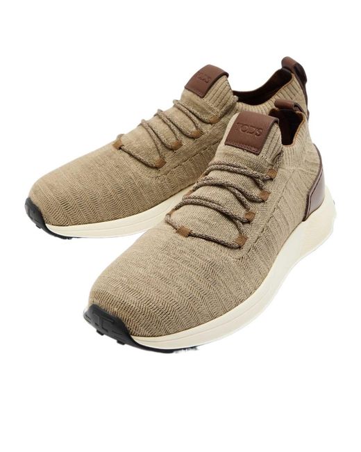 Tod's Natural Stylish Knit Sneakers for men